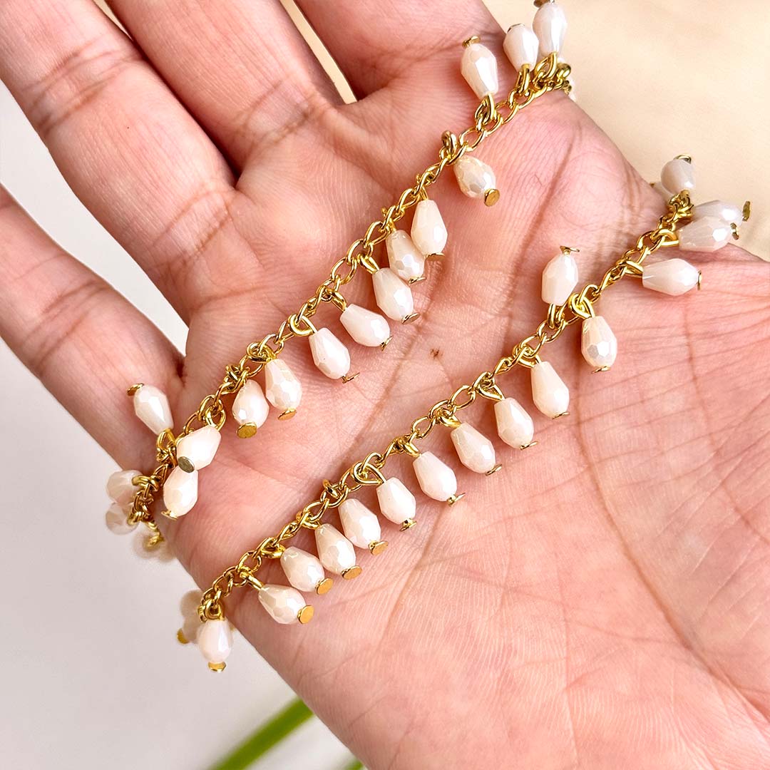 Peach Drop Anklet