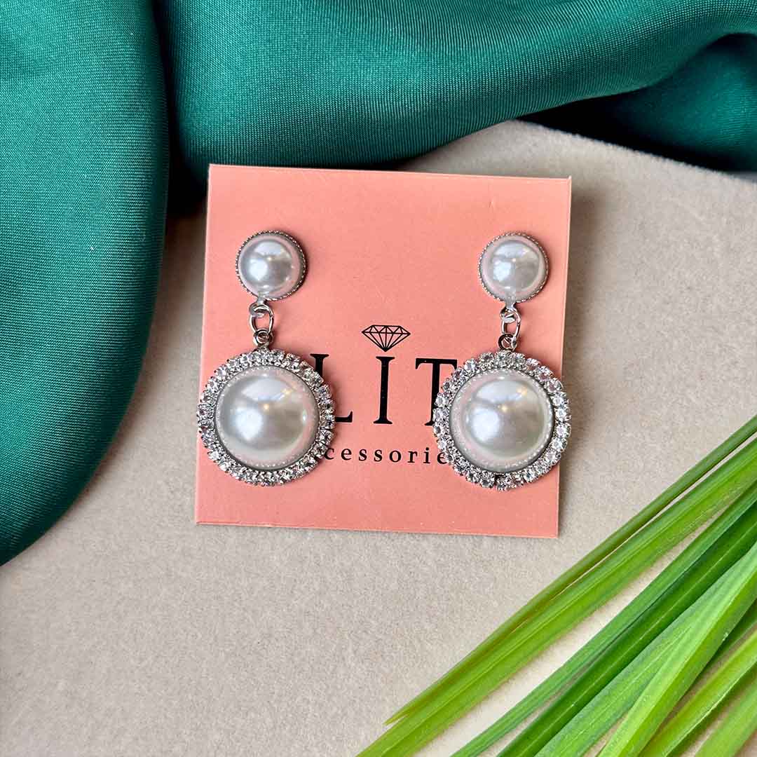 Pearl Earrings (Silver)