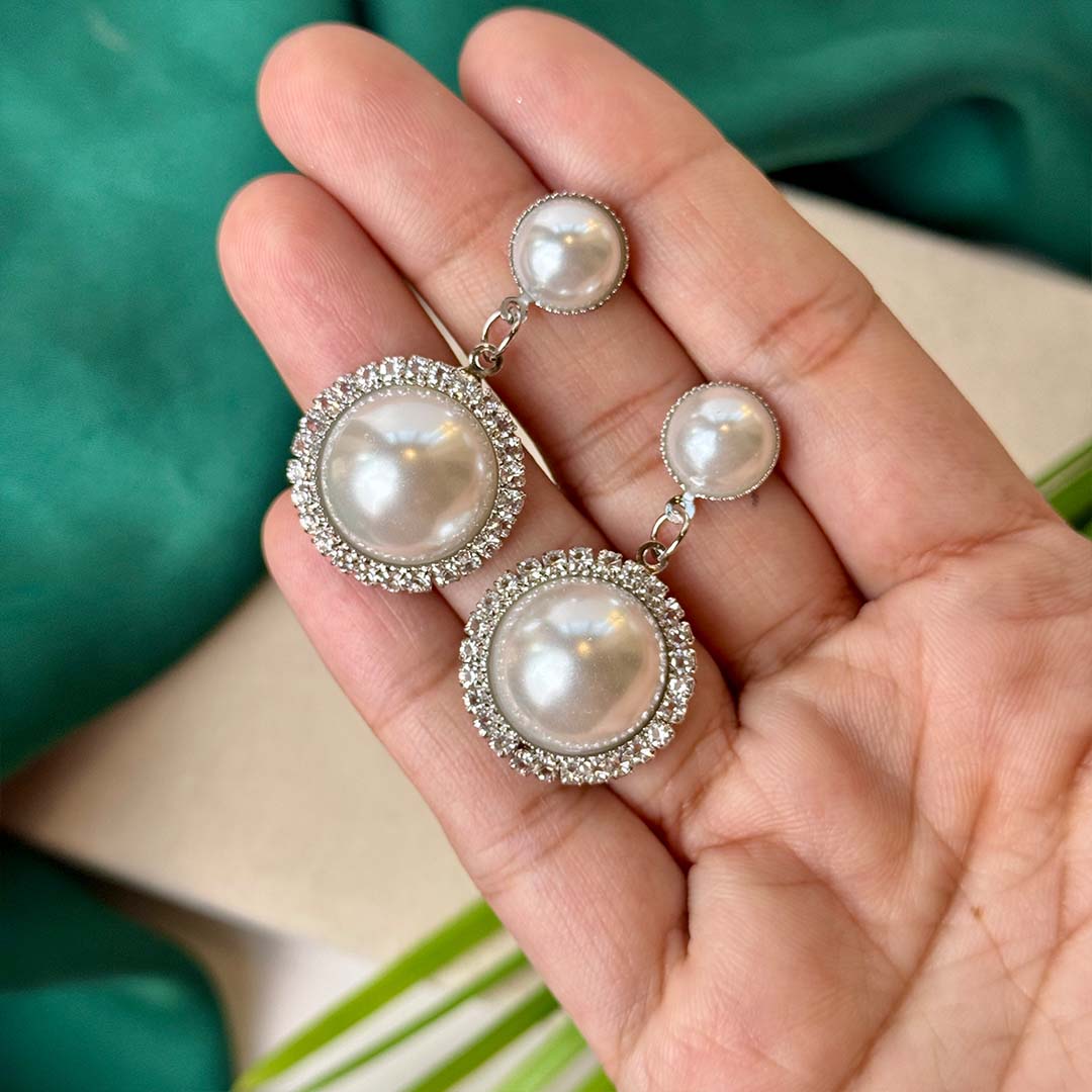 Pearl Earrings (Silver)