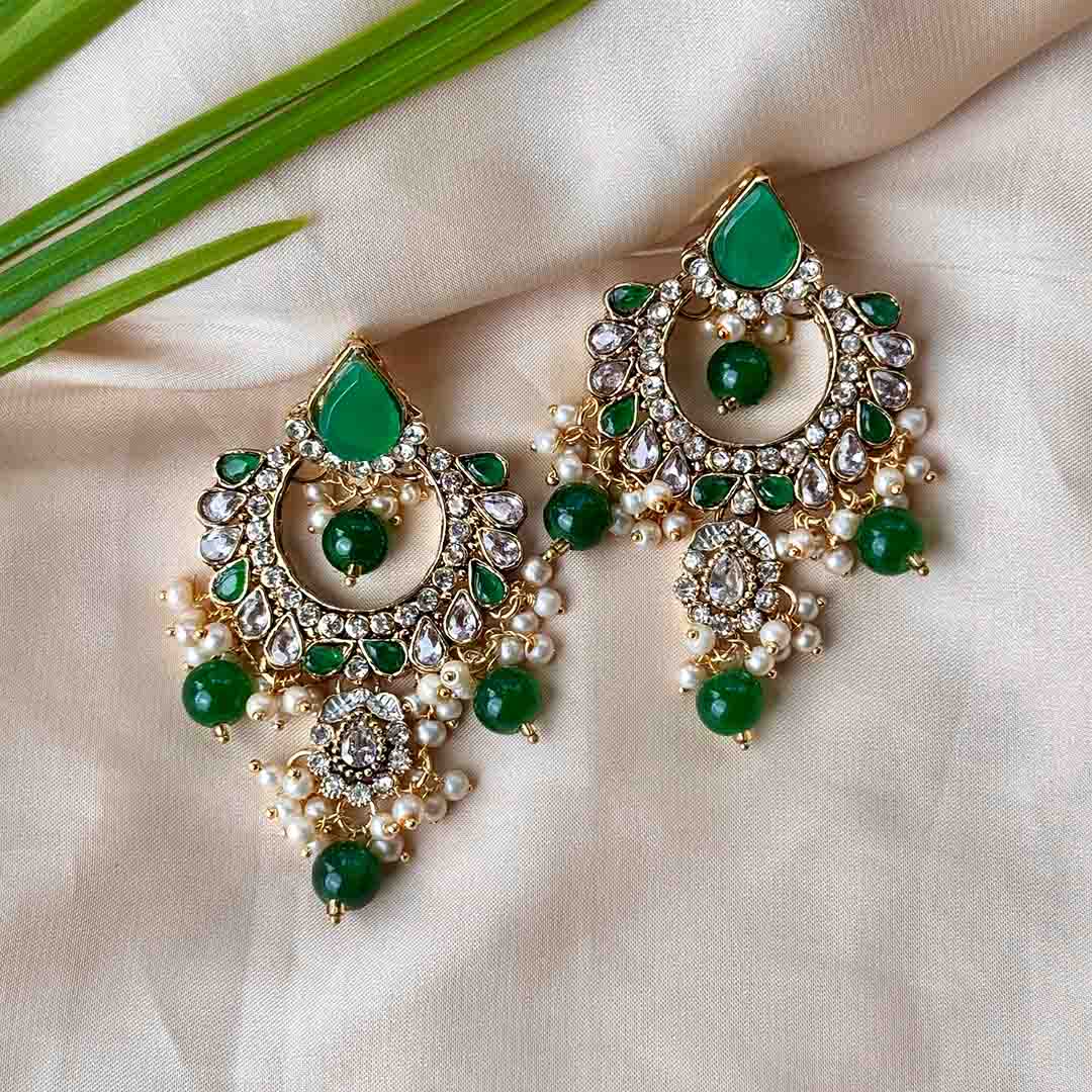 Saadiya Earrings (Green)