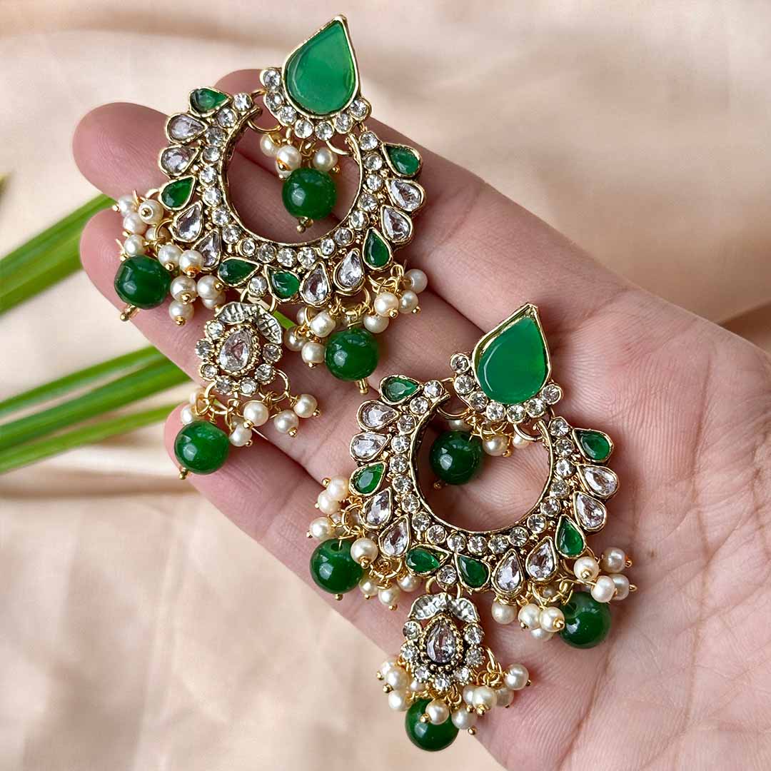 Saadiya Earrings (Green)