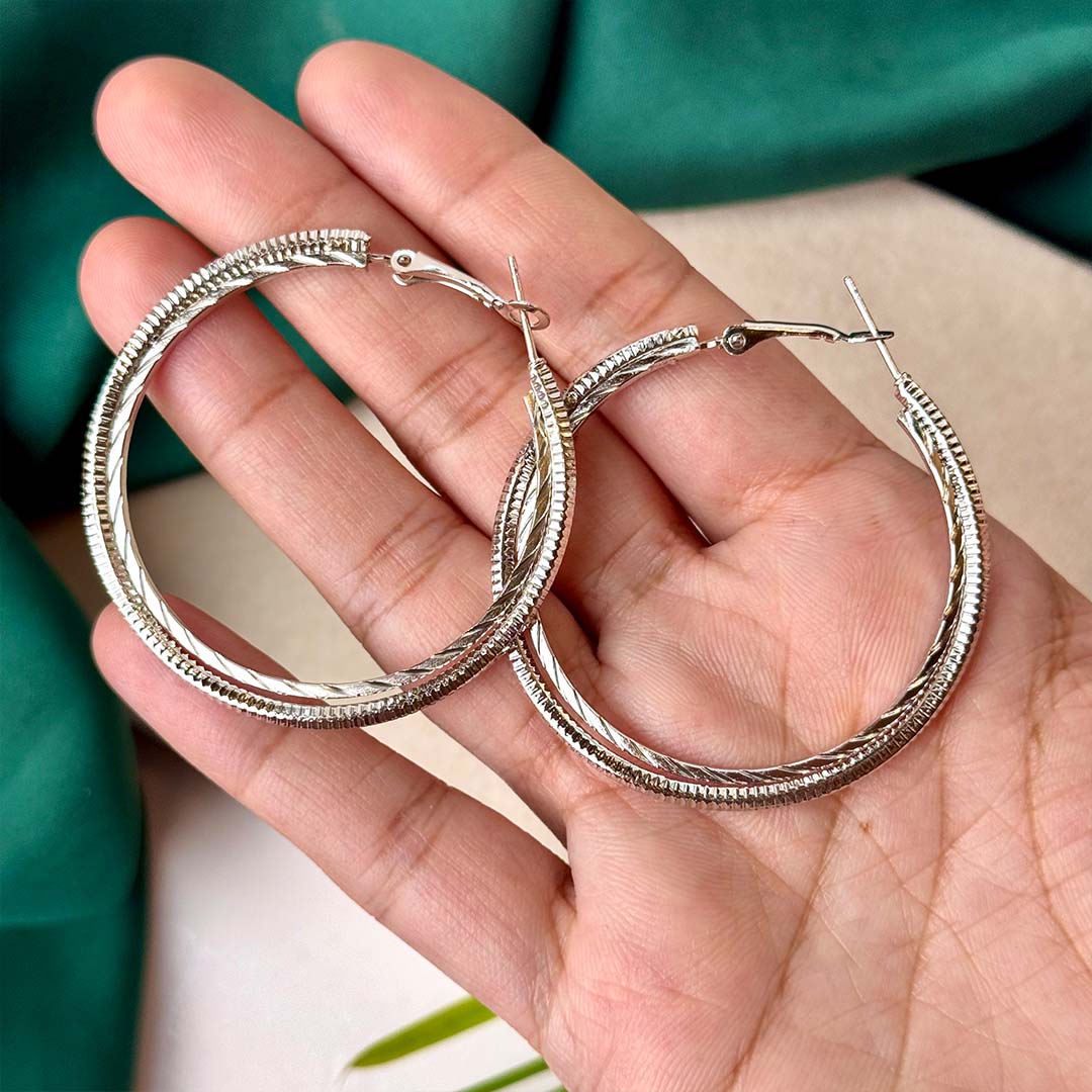 Silver Hoop Earrings