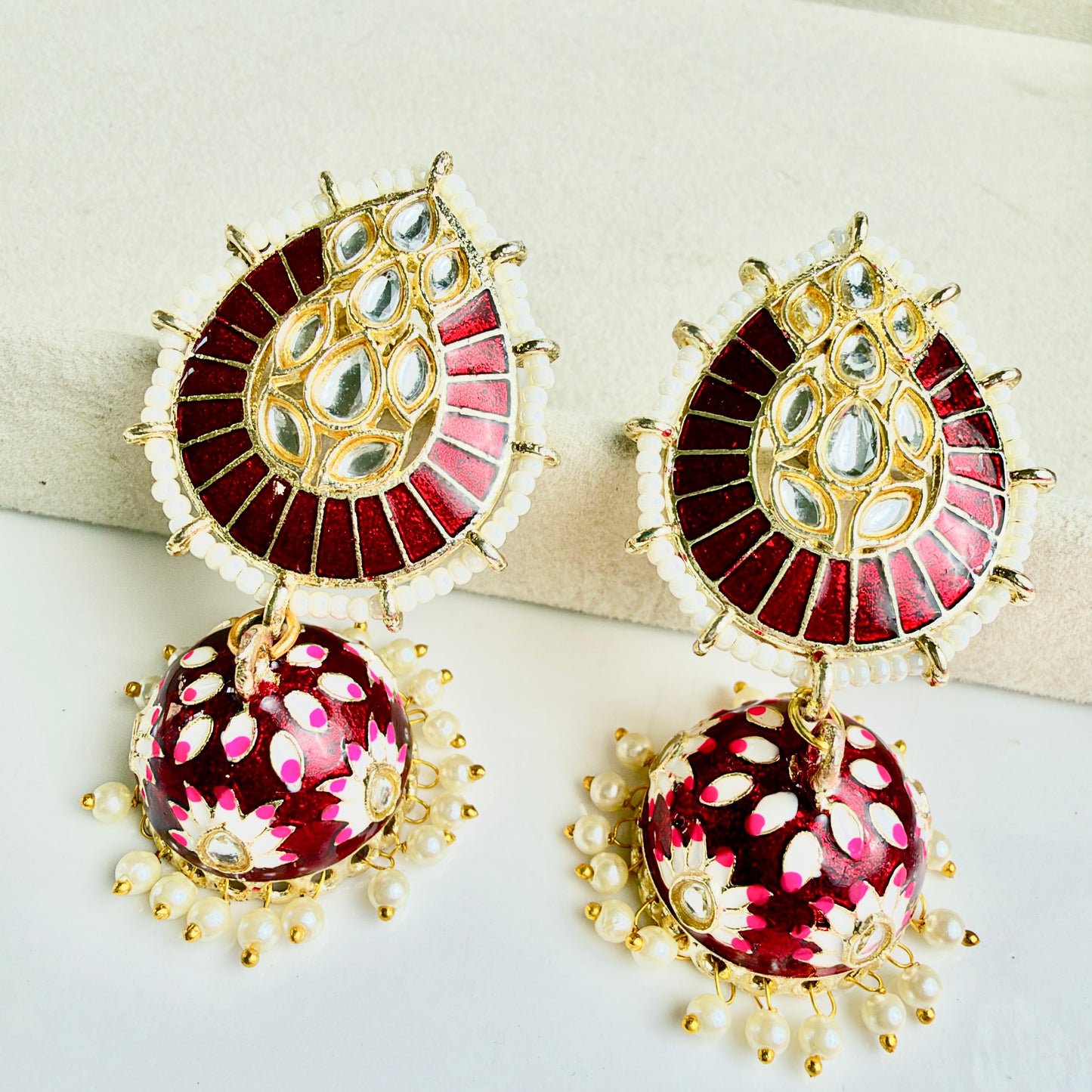 Sunshine Jhumka (Red)