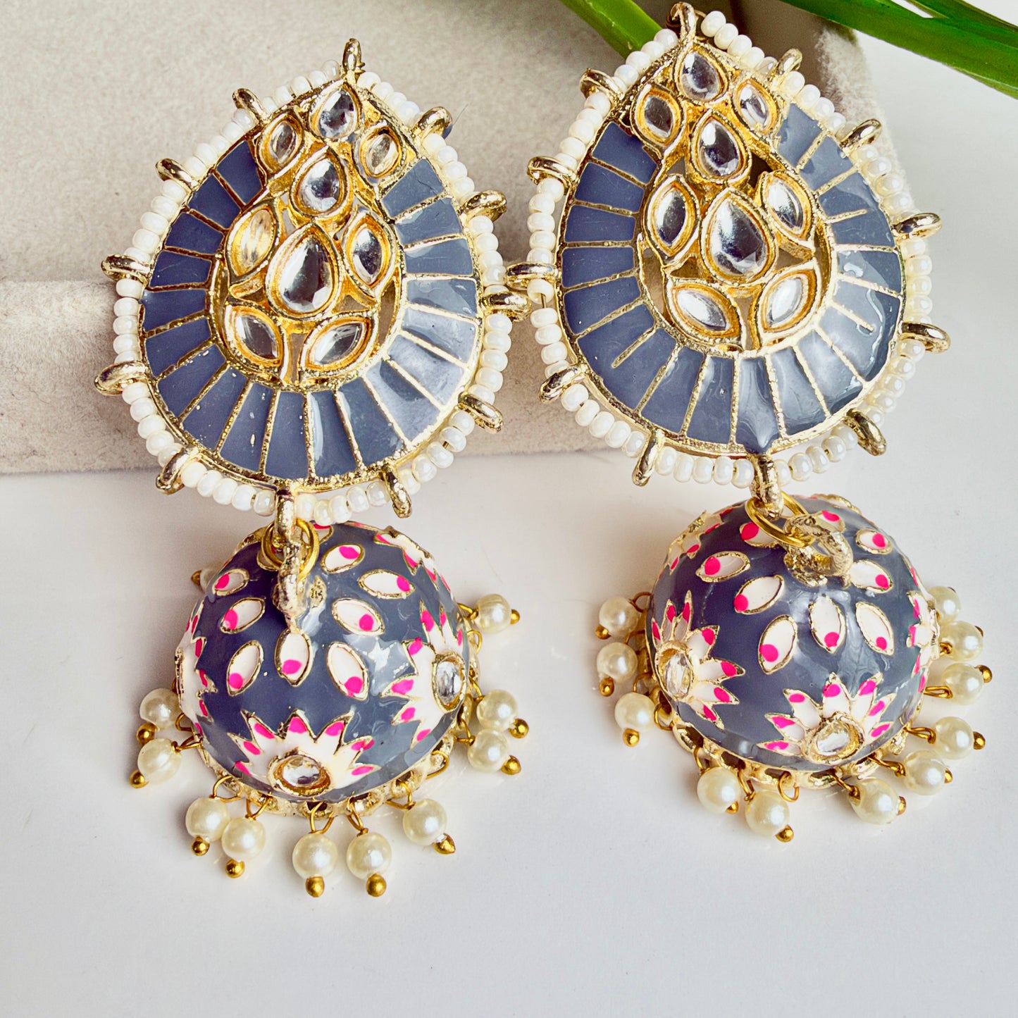 Sunshine Jhumka (Royal Blue)