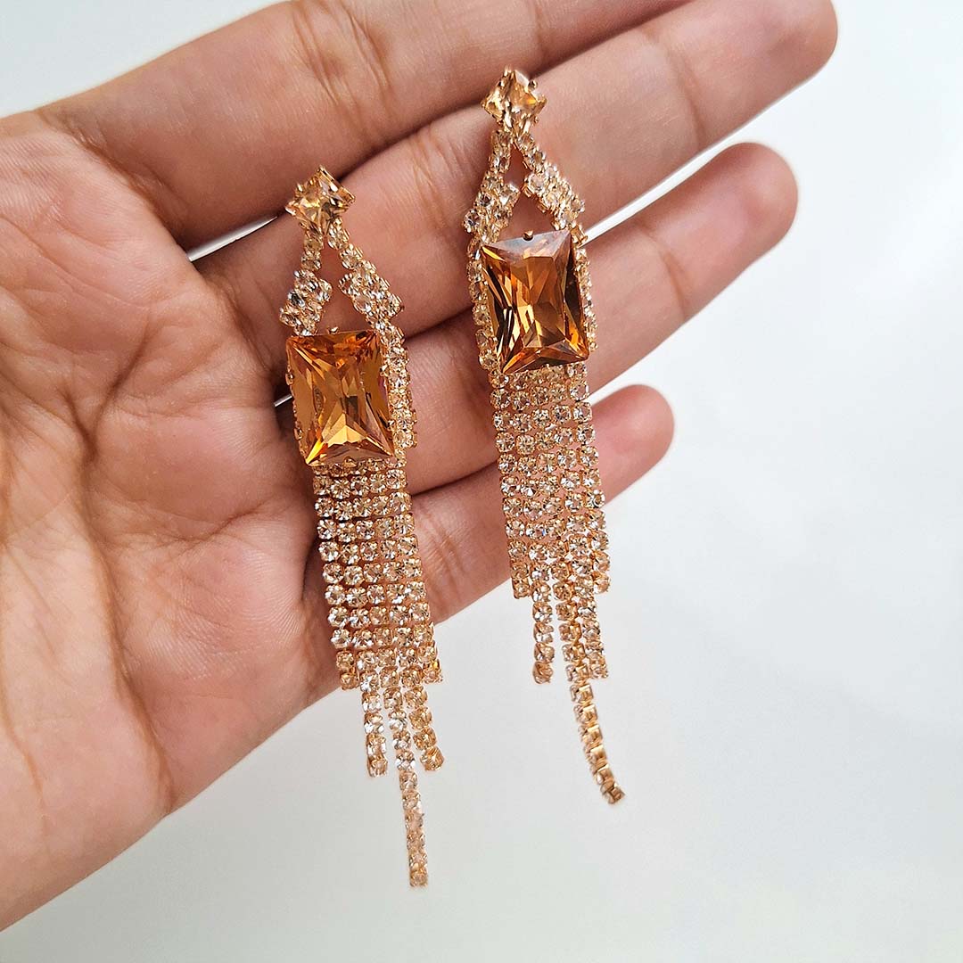 Velina Earrings (Champagne)