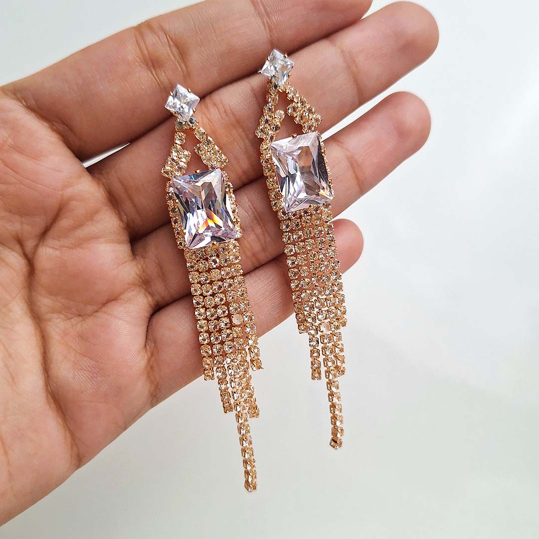 Velina Earrings (Crystal)