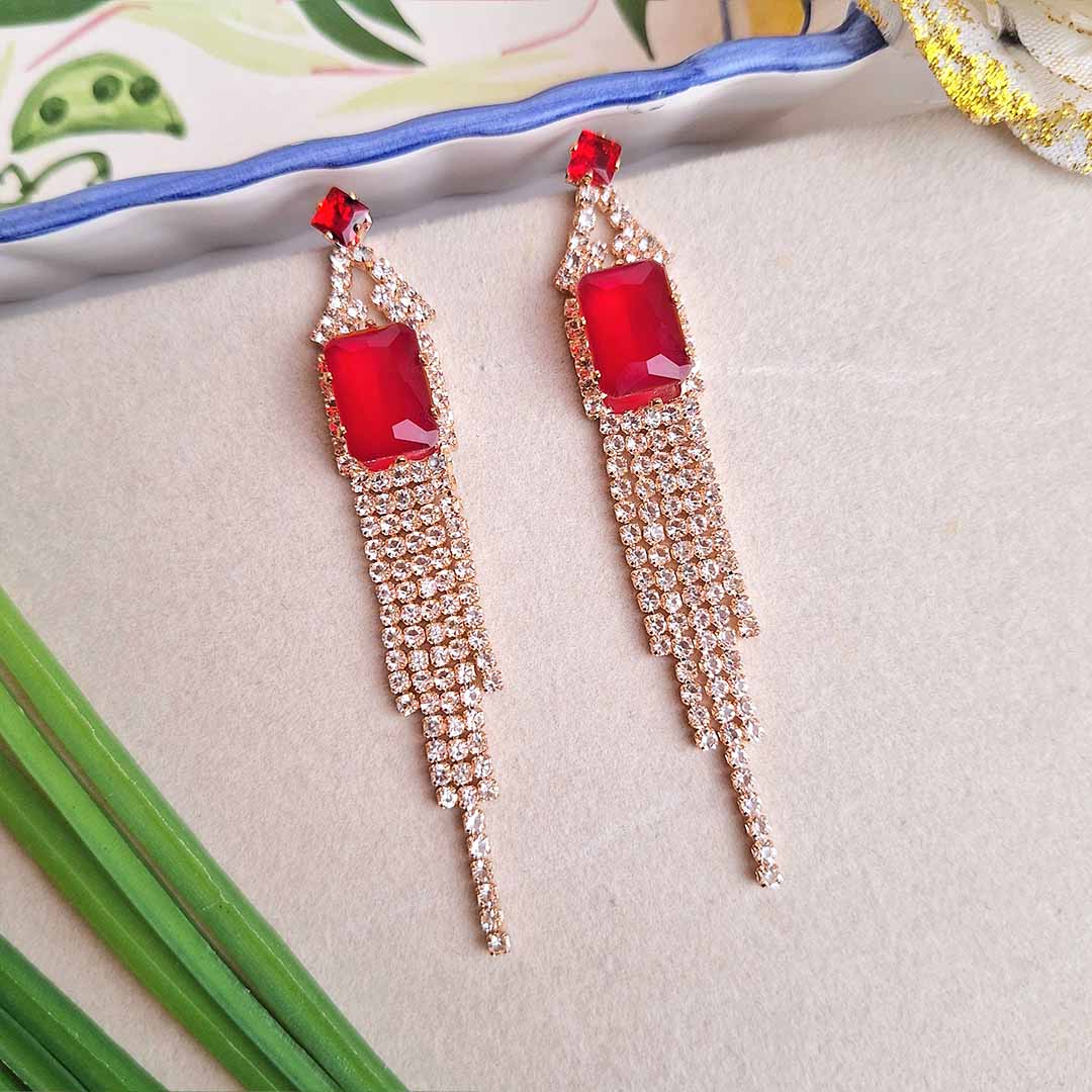 Velina Earrings (Red)