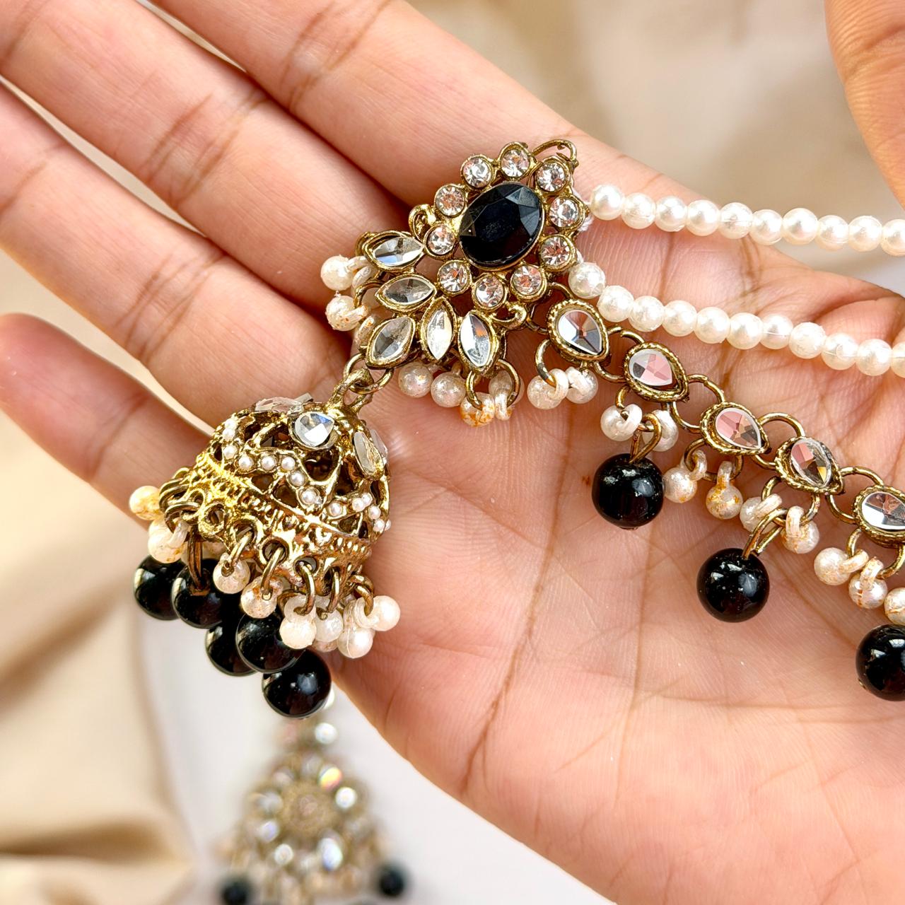 Ayesha jhumka earrings (Black)