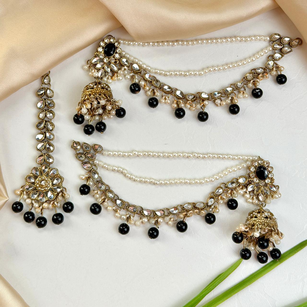 Ayesha jhumka earrings (Black)