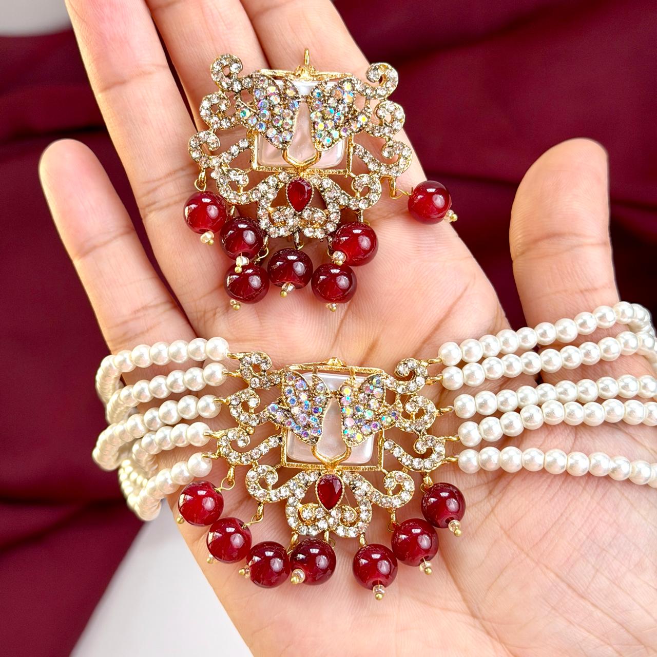 Leya set(Maroon)