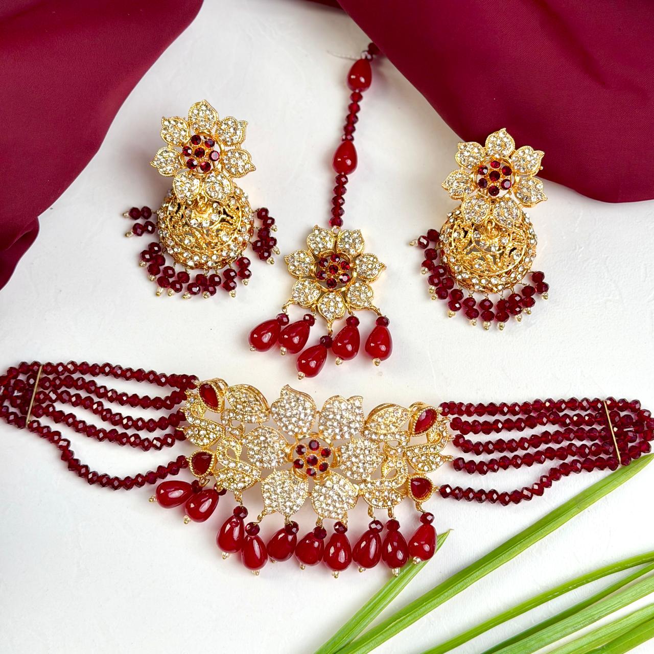 Monaal set( Maroon)