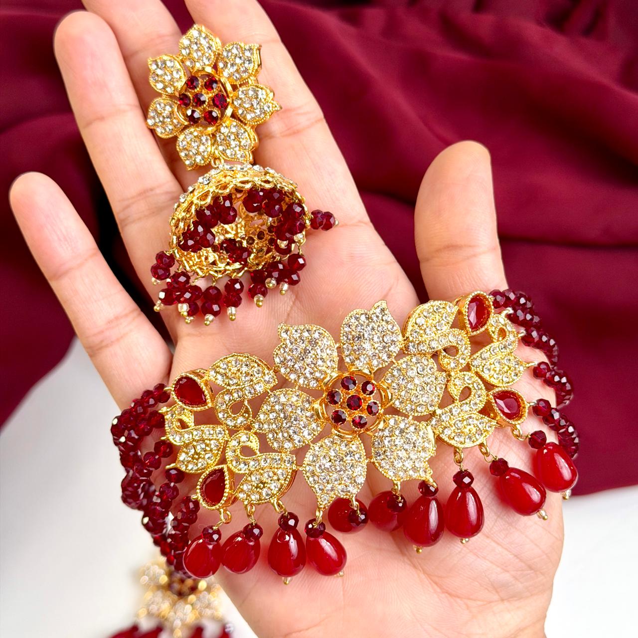 Monaal set( Maroon)