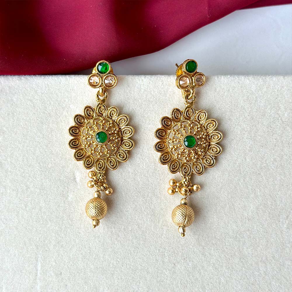 Zhuri Earrings (Green)