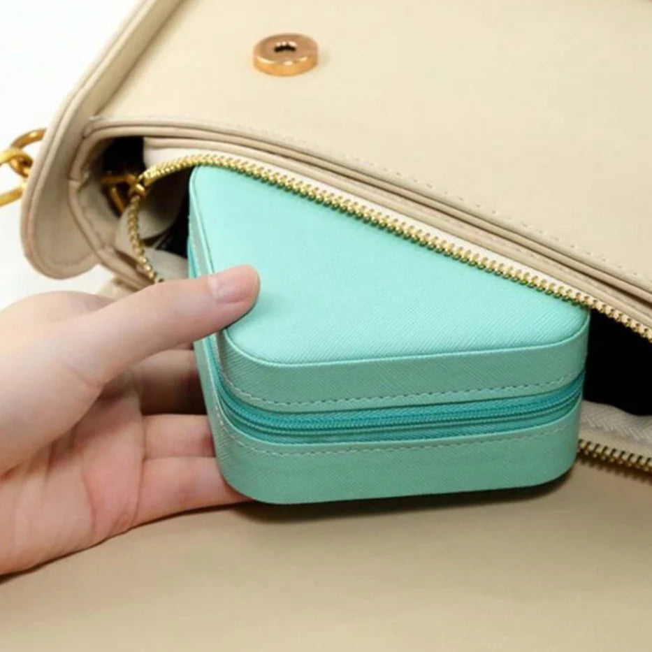 Portable Mini Jewelry Box (Turquoise)