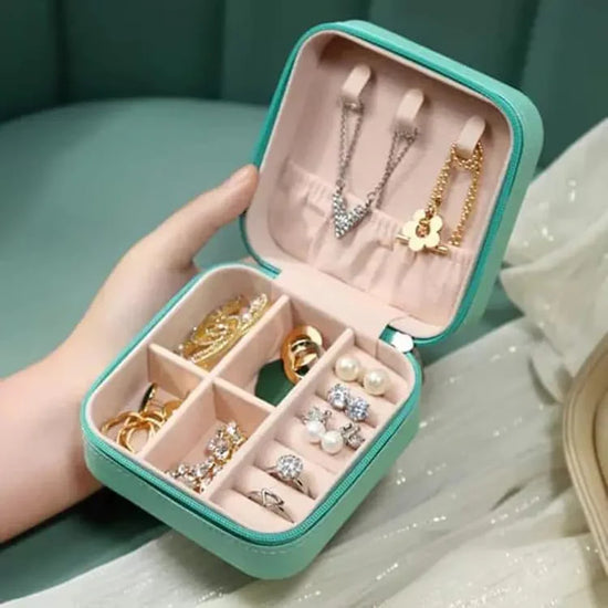 Portable Mini Jewelry Box (Turquoise)