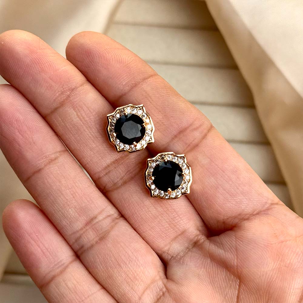Asha Studs (Golden Black)