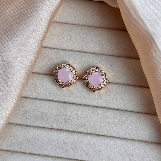 Asha Studs (Golden Pink)