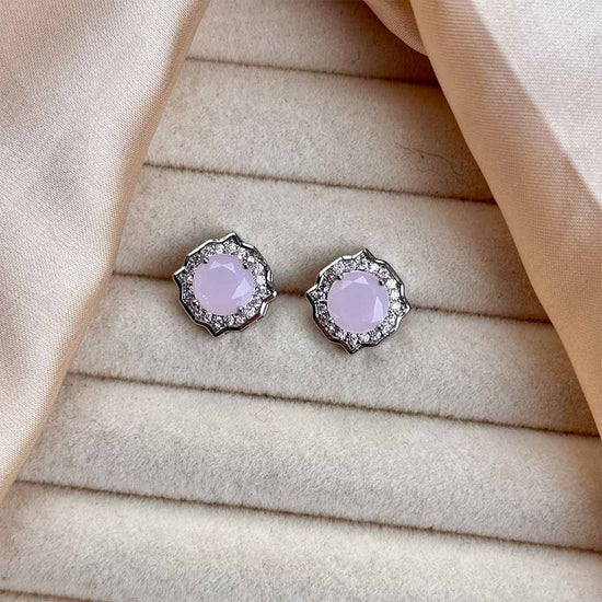Asha Studs (Silver Pink)