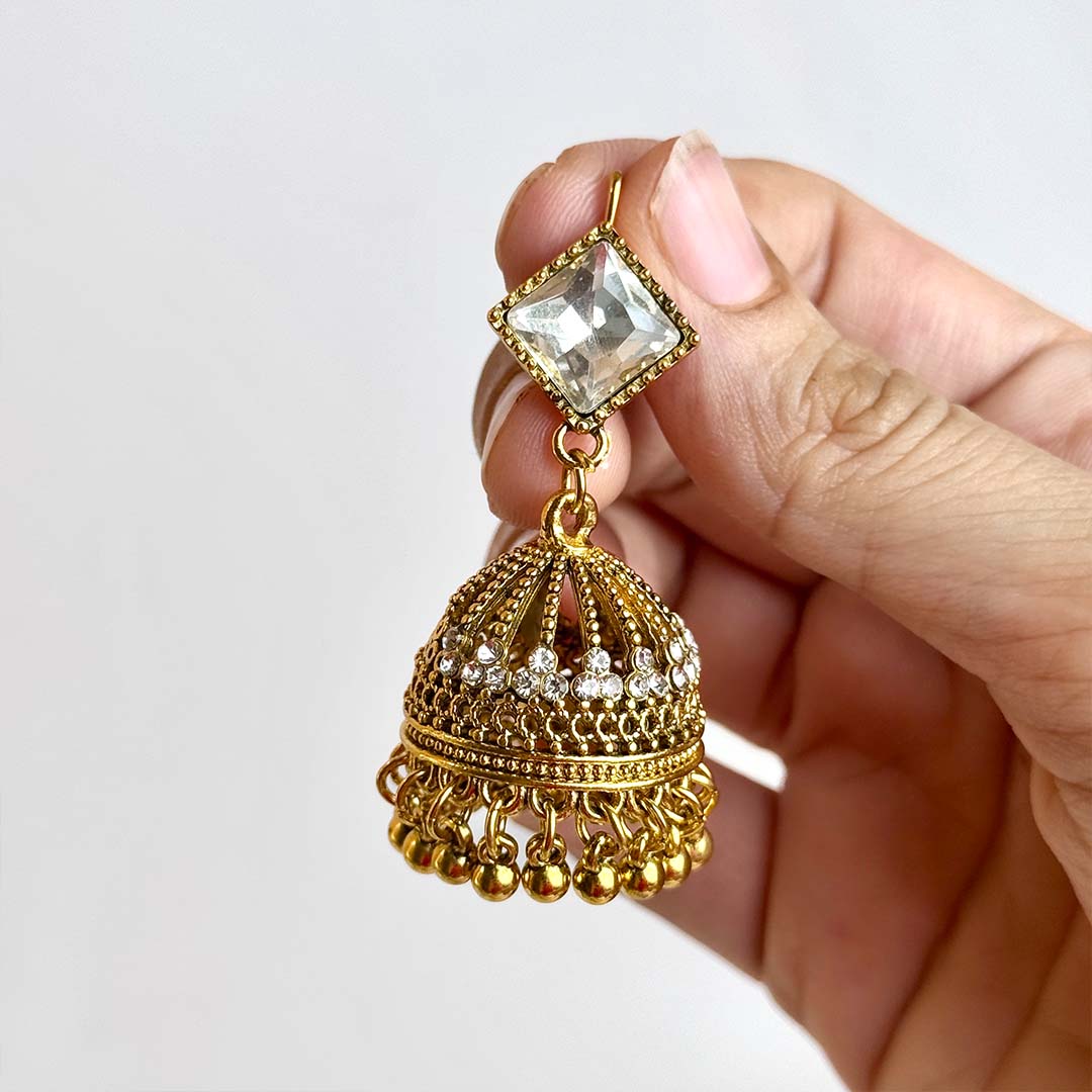 Banu Jhumka Earrings (Golden)
