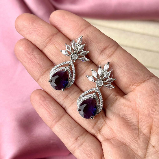 Benita Earrings (Deep Purple)