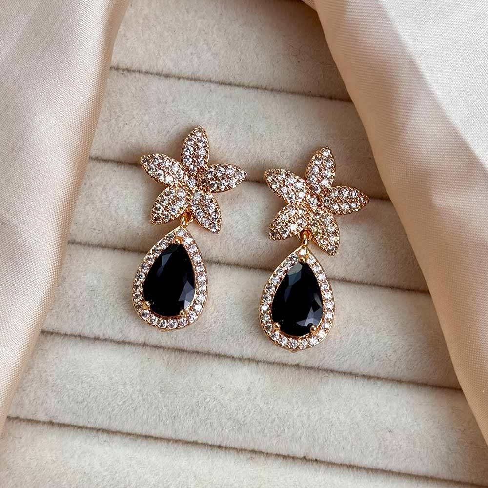 Floria Earrings (Black)