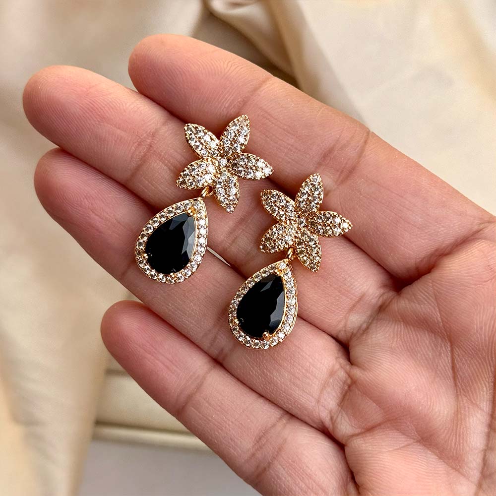 Floria Earrings (Black)