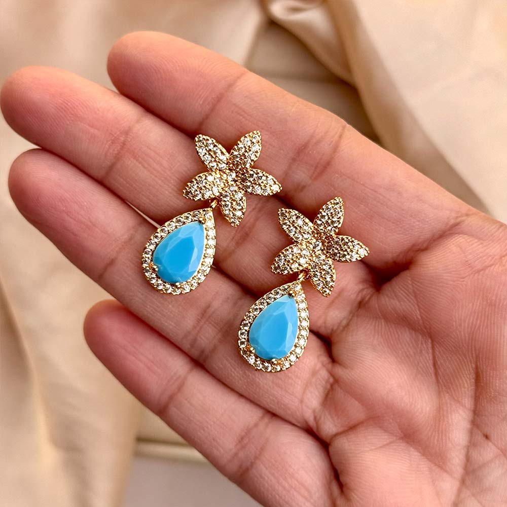 Floria Earrings (Light Blue)