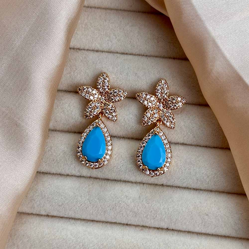 Floria Earrings (Light Blue)