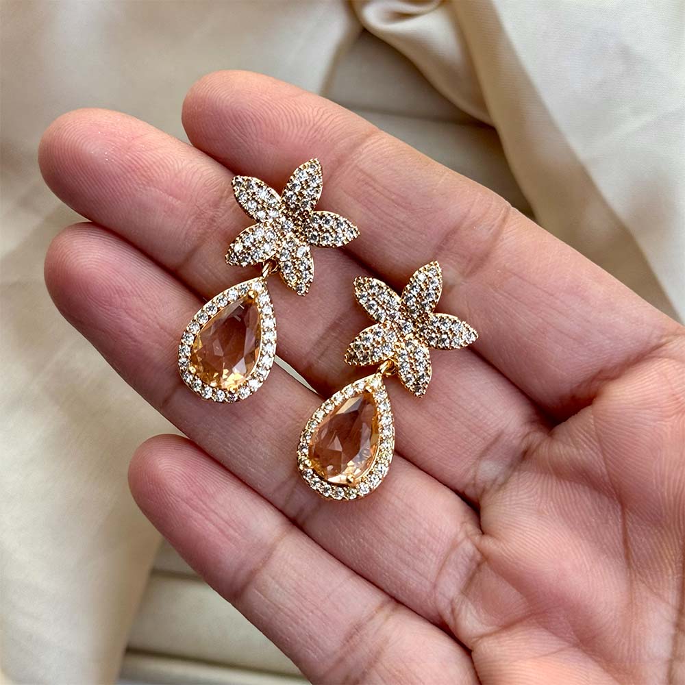 Floria Earrings (Champagne)