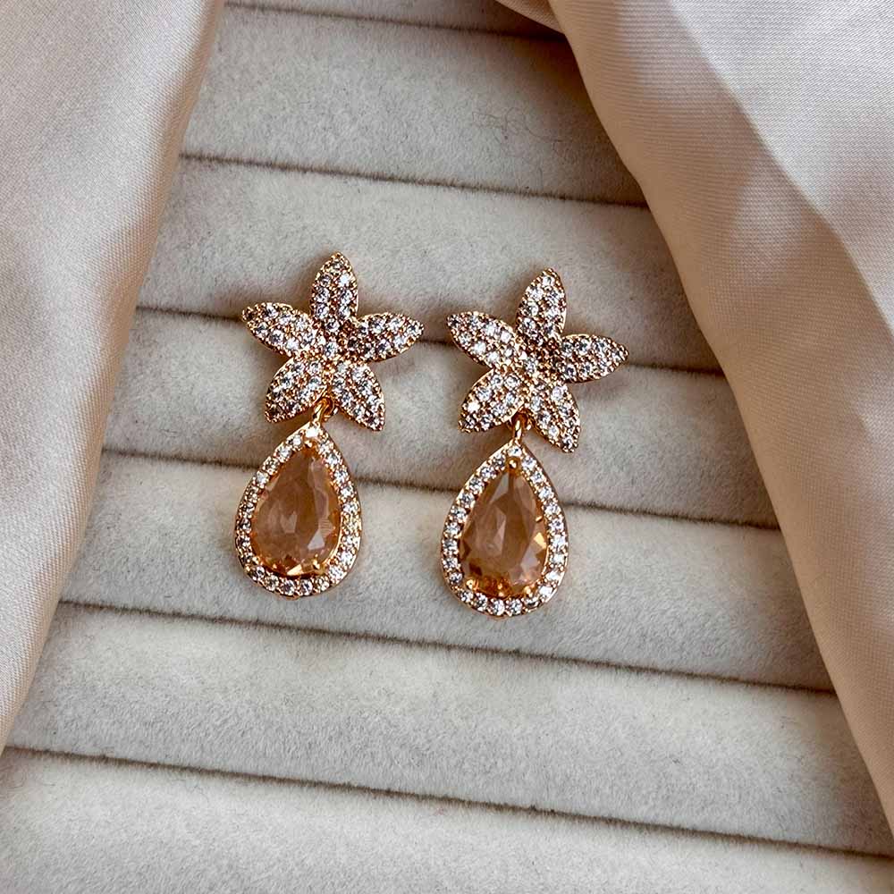 Floria Earrings (Champagne)