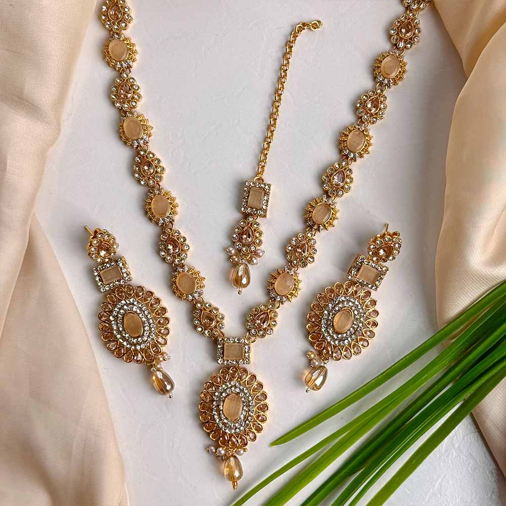 Huram Maala Set (Beige)