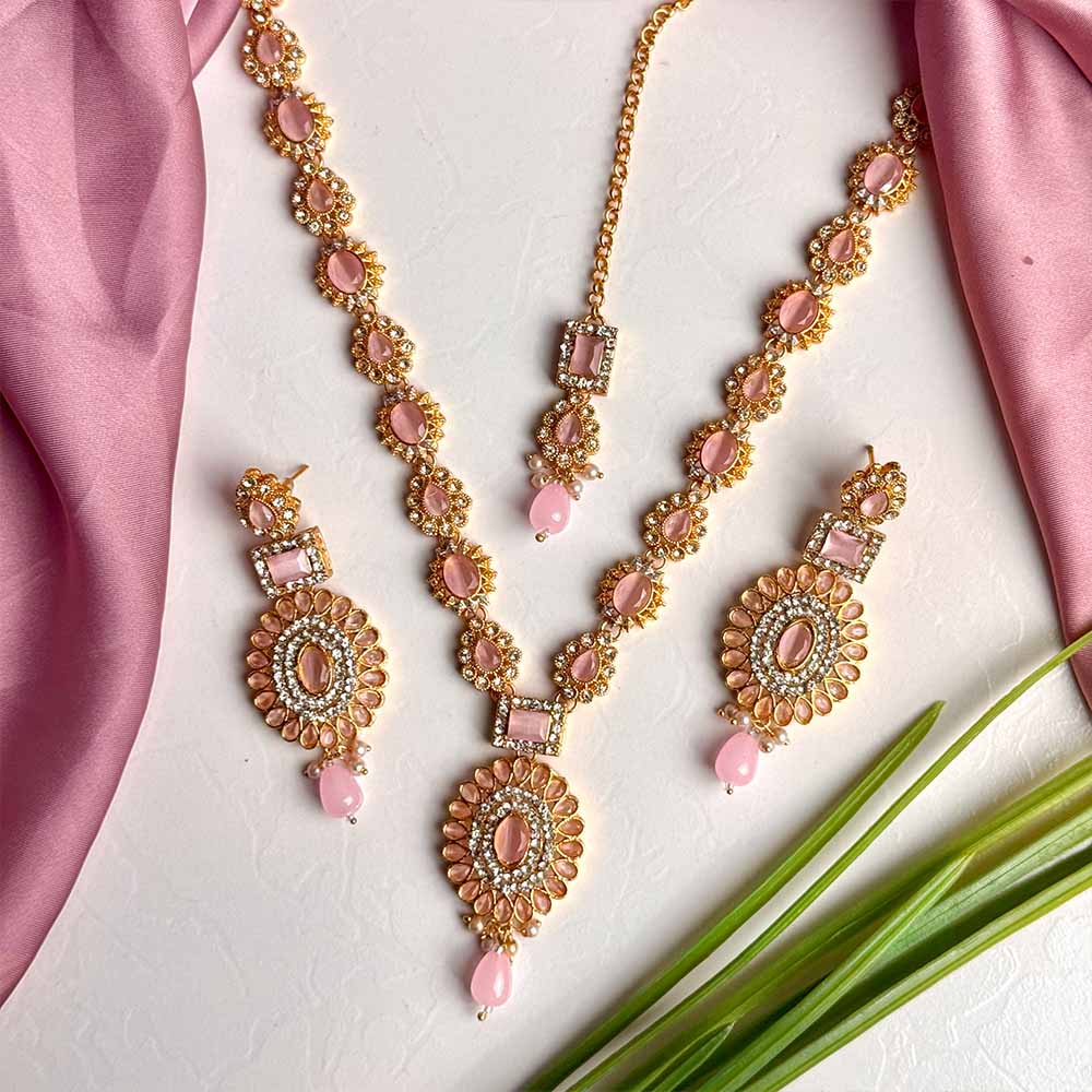 Huram Maala Set (Pink)
