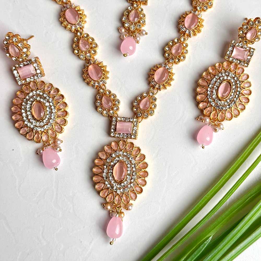 Huram Maala Set (Pink)