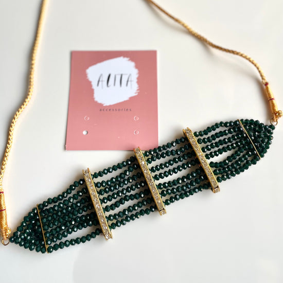 Load image into Gallery viewer, Nageena Necklace (Green)
