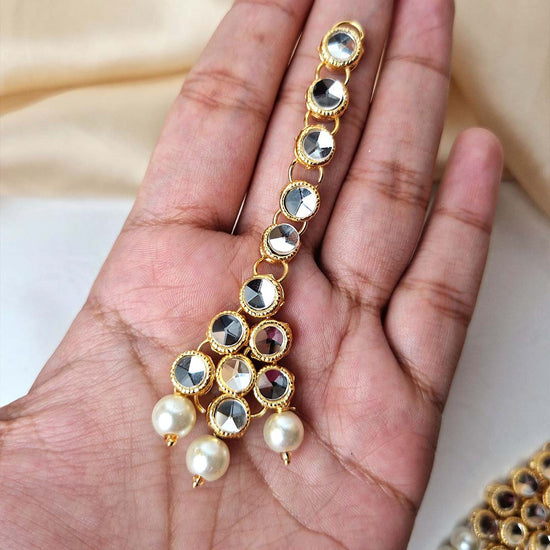 Jeena Kundan Set (Pearl)