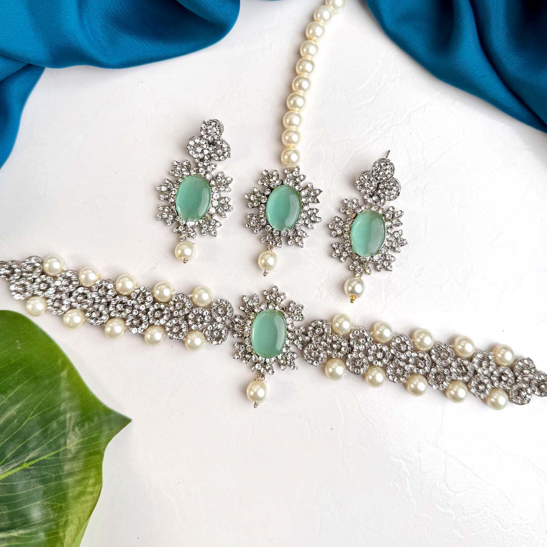 Mehrbano Set (Silver Turquoise)