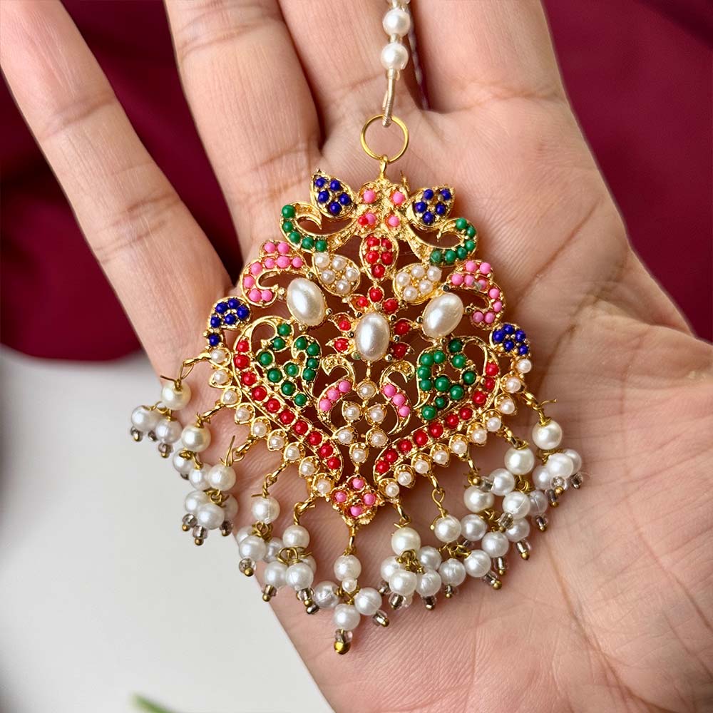 Naurattan Earring Teeka Set