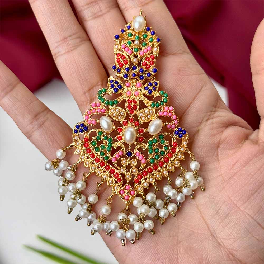 Naurattan Earring Teeka Set