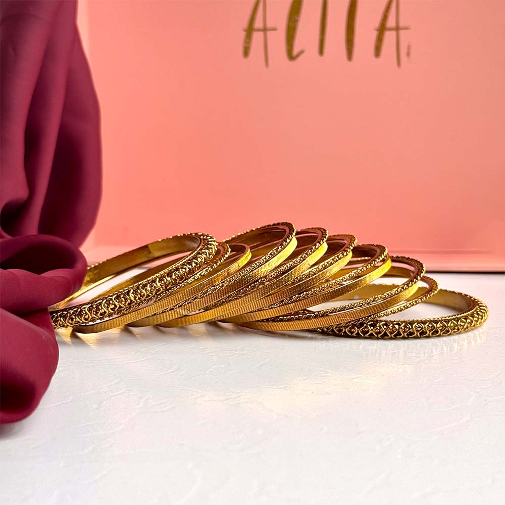 Naira Bangles (Golden)