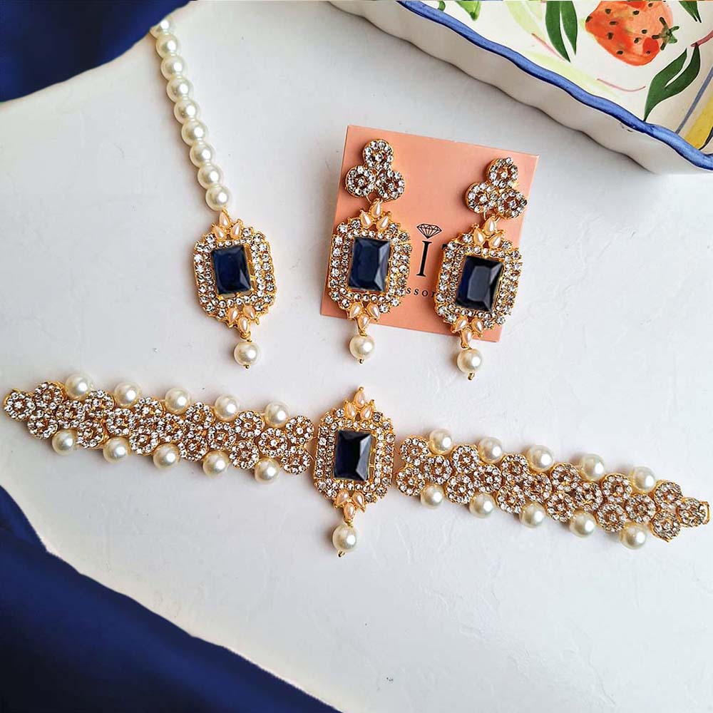Nazneen Set (Golden Blue)