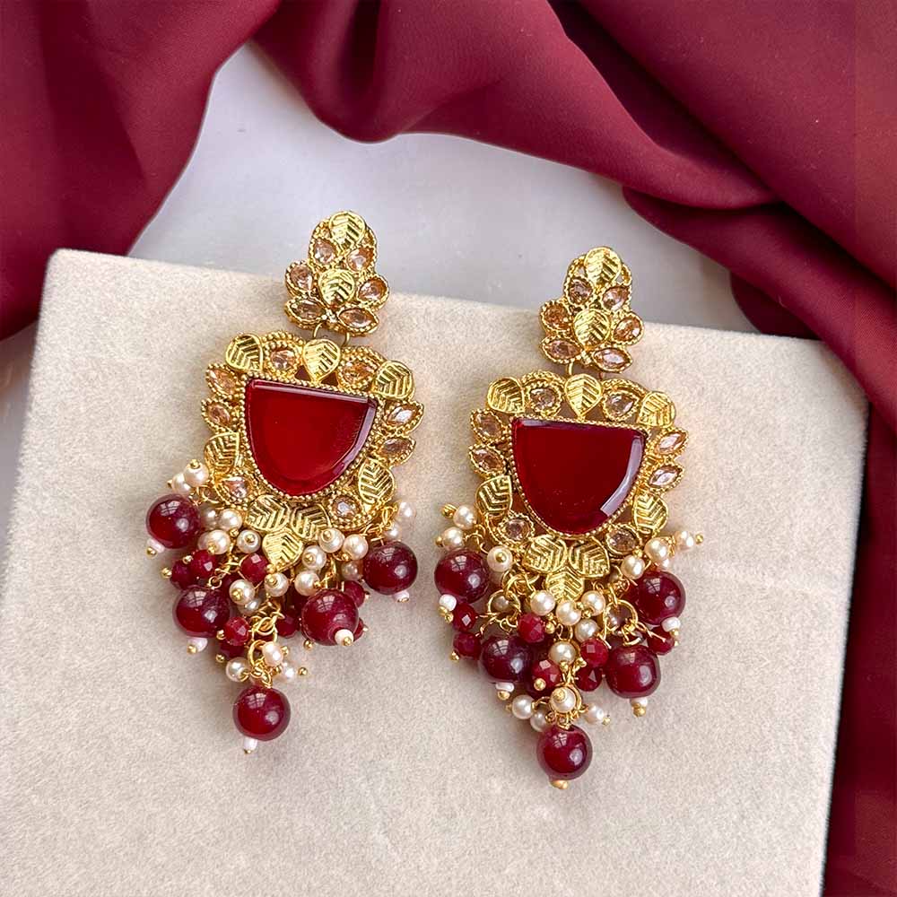 Nooreh Earrings (Maroon)