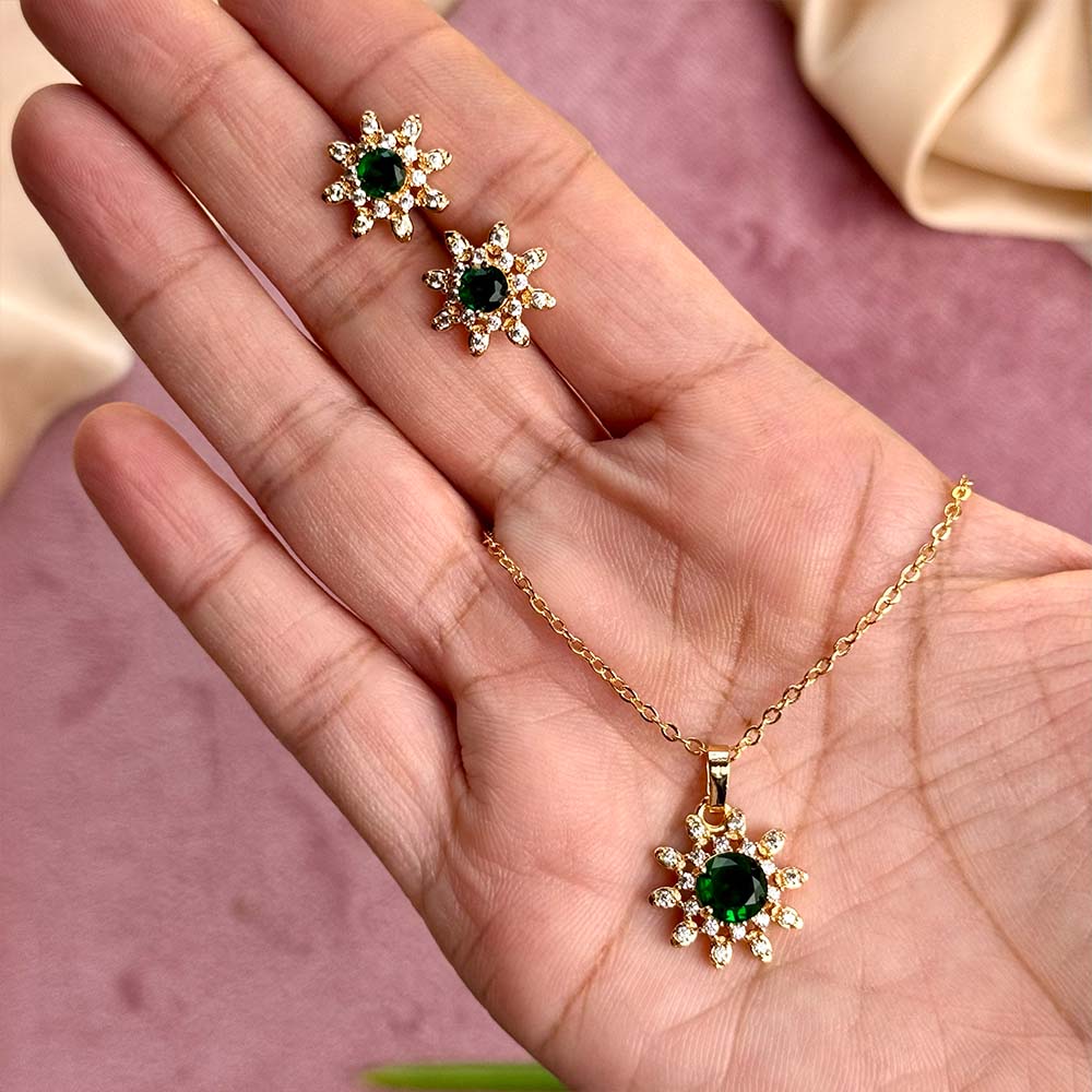 Rosia Pendant Set (Green)