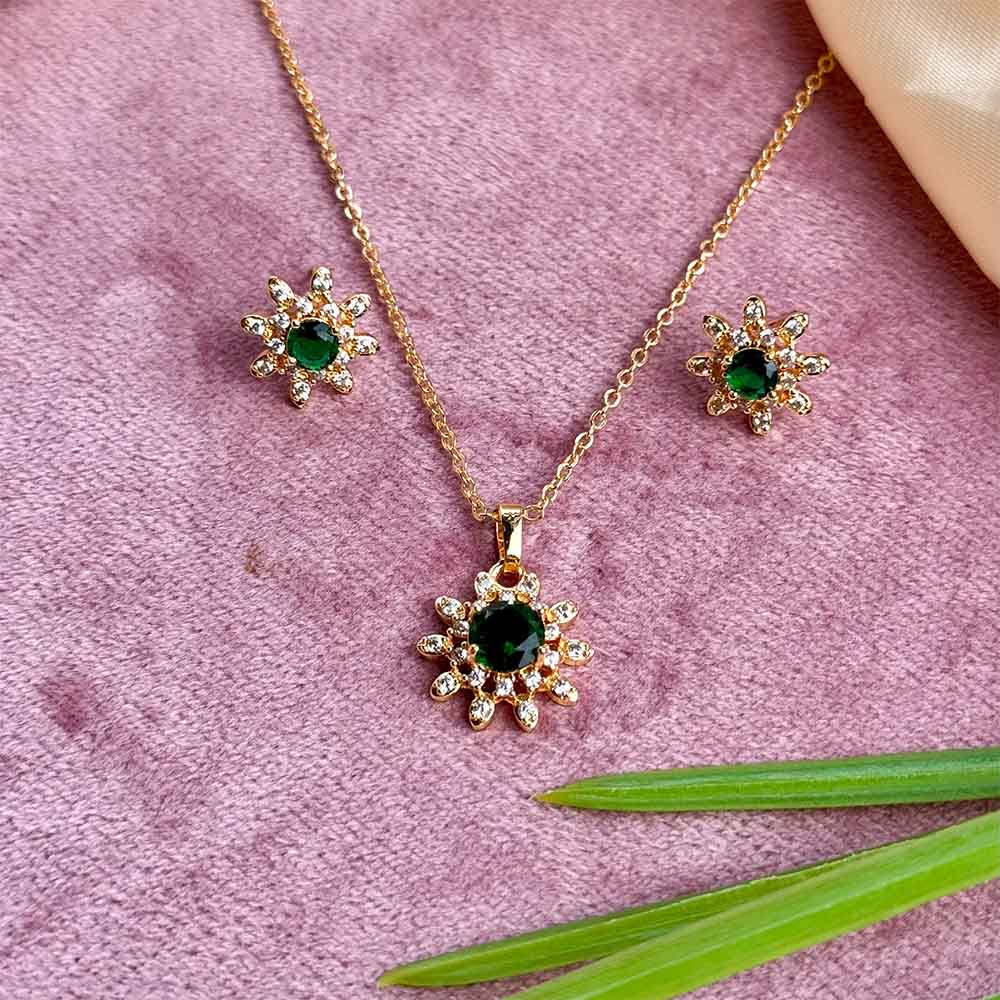 Rosia Pendant Set (Green)