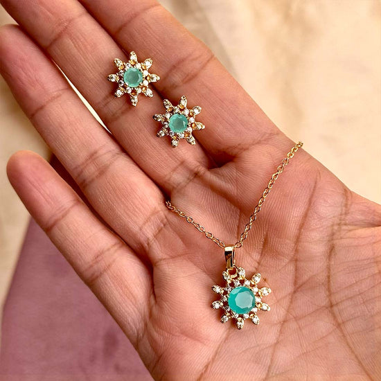 Rosia Pendant Set (Turquoise)