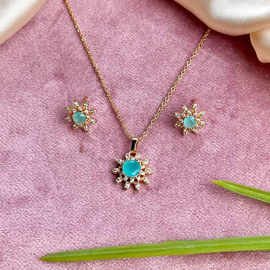 Rosia Pendant Set (Turquoise)