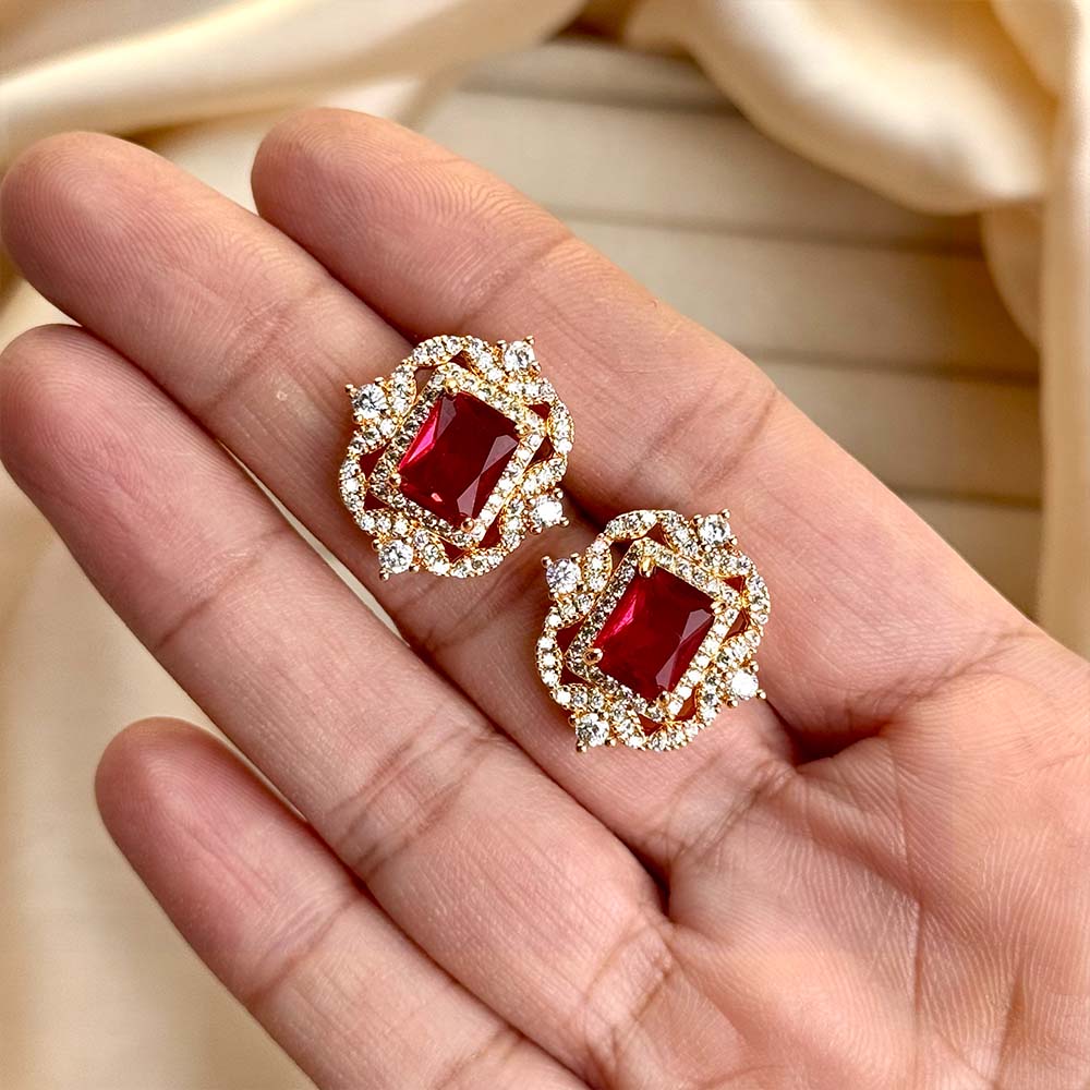 Ruya Studs (Maroon)