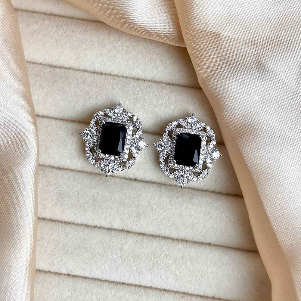 Ruya Studs (Silver Black)