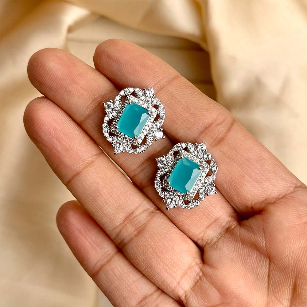 Ruya Studs (Silver Turquoise)