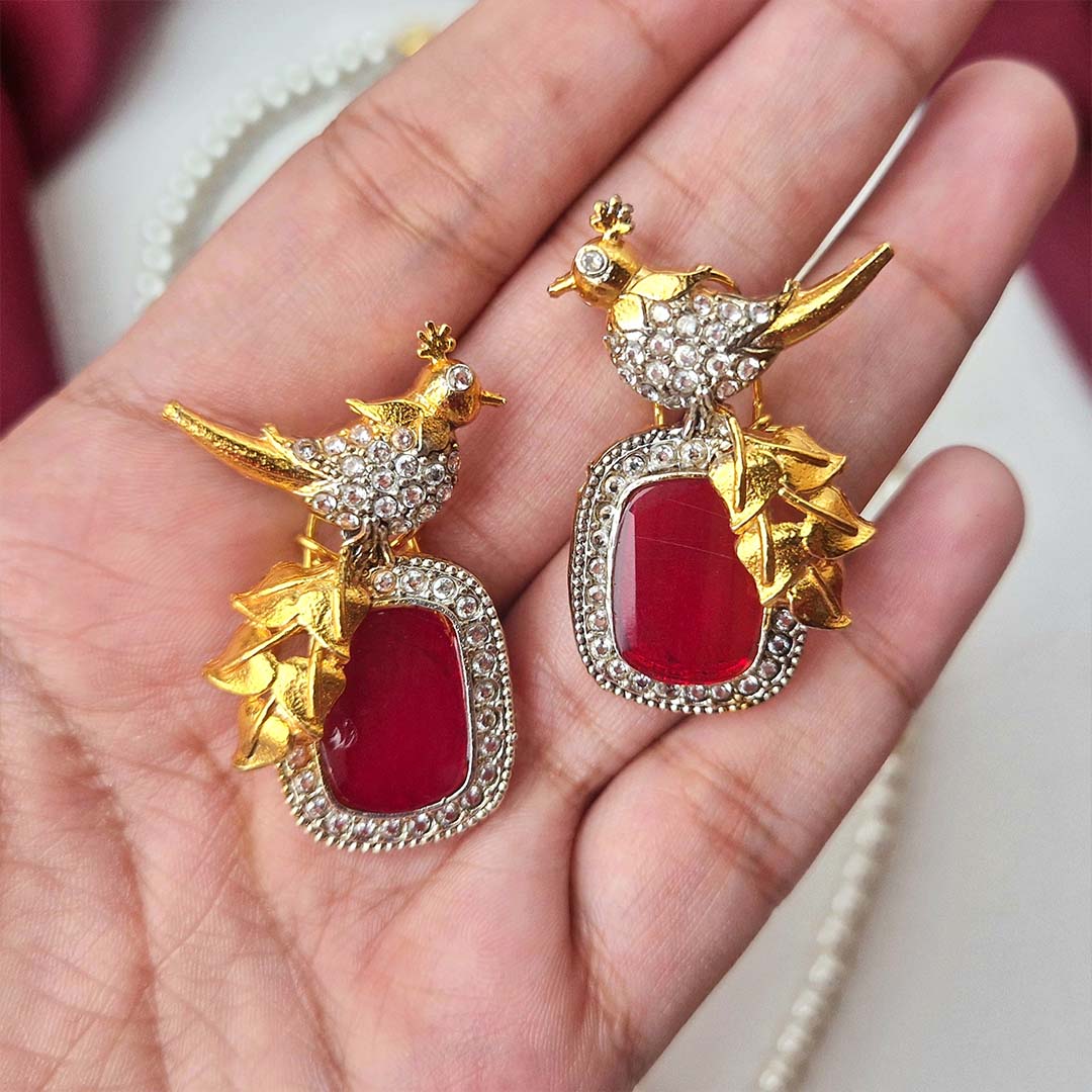 Bird Maala Set (Maroon)
