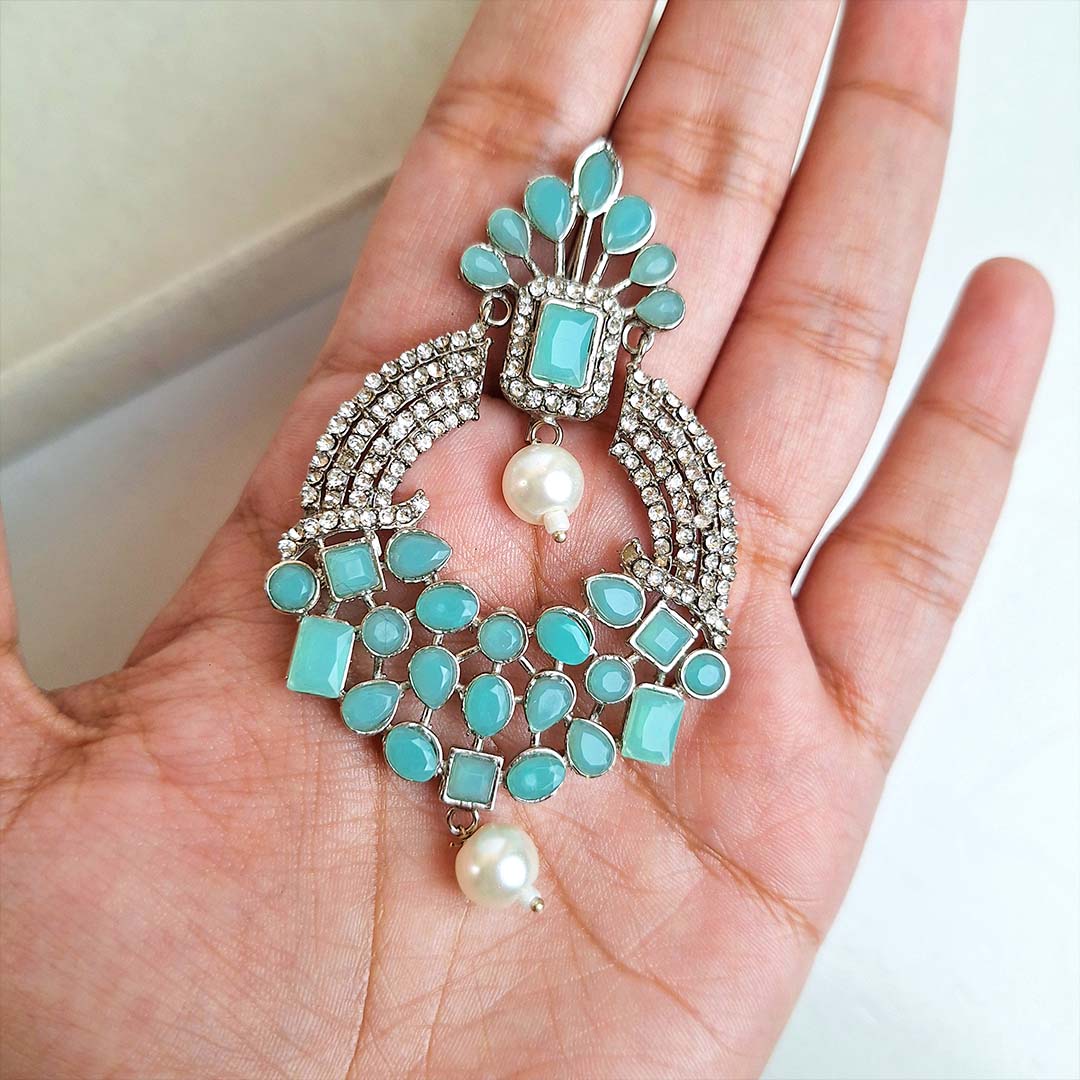 Zahra Earrings (Silver Turquoise)